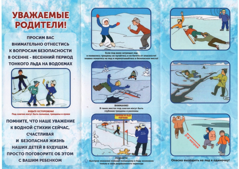 Правила безопасности на водных объектах в зимний период!!!.